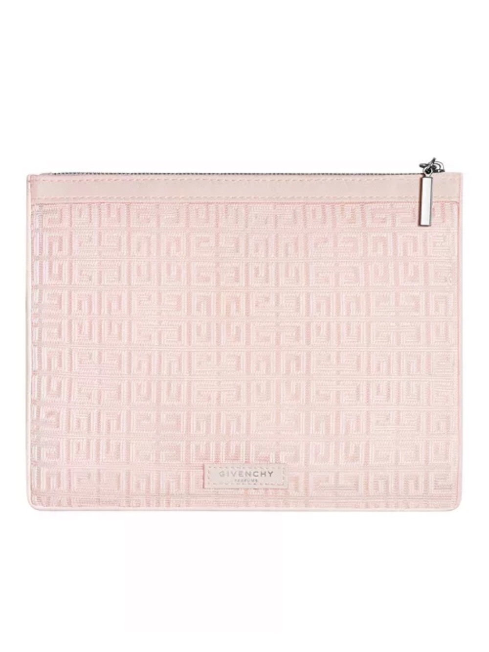 Givenchy Blush Pink Embossed Zip Pouch